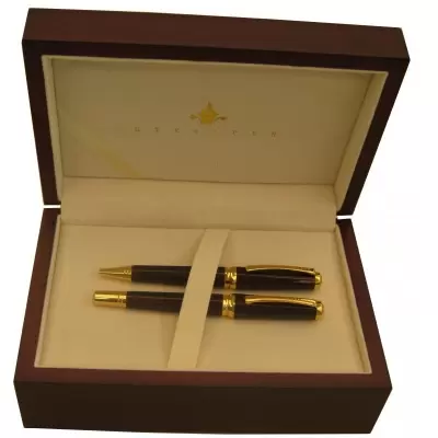 STEELPEN Giza Dolma & Tükenmez Kalem Seti Siyah Gold 296