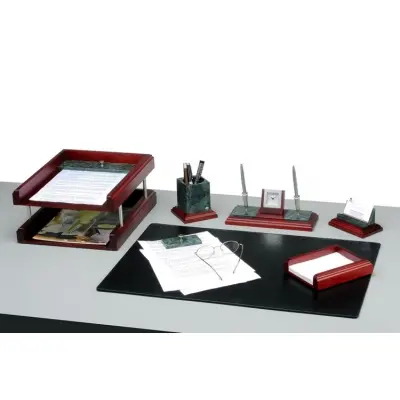 BESTAR MARBLE 6 Parçalı Yeşil Mermer Ceviz Sümen Takımı