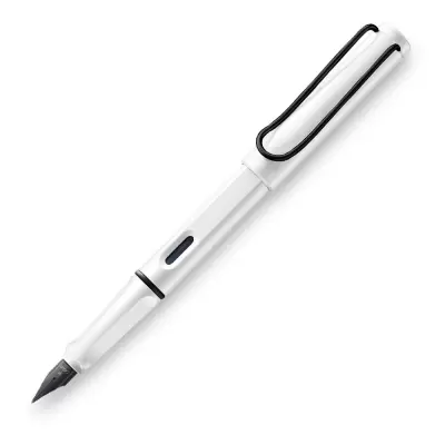 LAMY Safari Dolma Kalem Siyah Renk Klipsli Beyaz 19BS-M