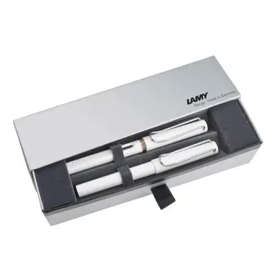 LAMY Safari Dolma Kalem & Roller Kalem Seti Beyaz 19B-M-319B