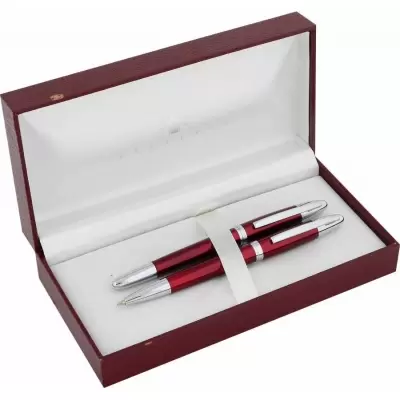 STEELPEN Venüs Dolma & Tükenmez Kalem Seti Bordo Krom 172DT