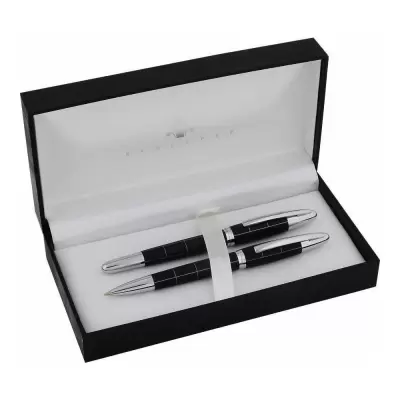 STEELPEN Venüs Roller & Tükenmez Kalem Seti Siyah Çizgili 1711RT